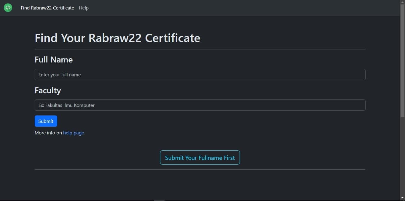 Find Your Rabraw22 Certificate